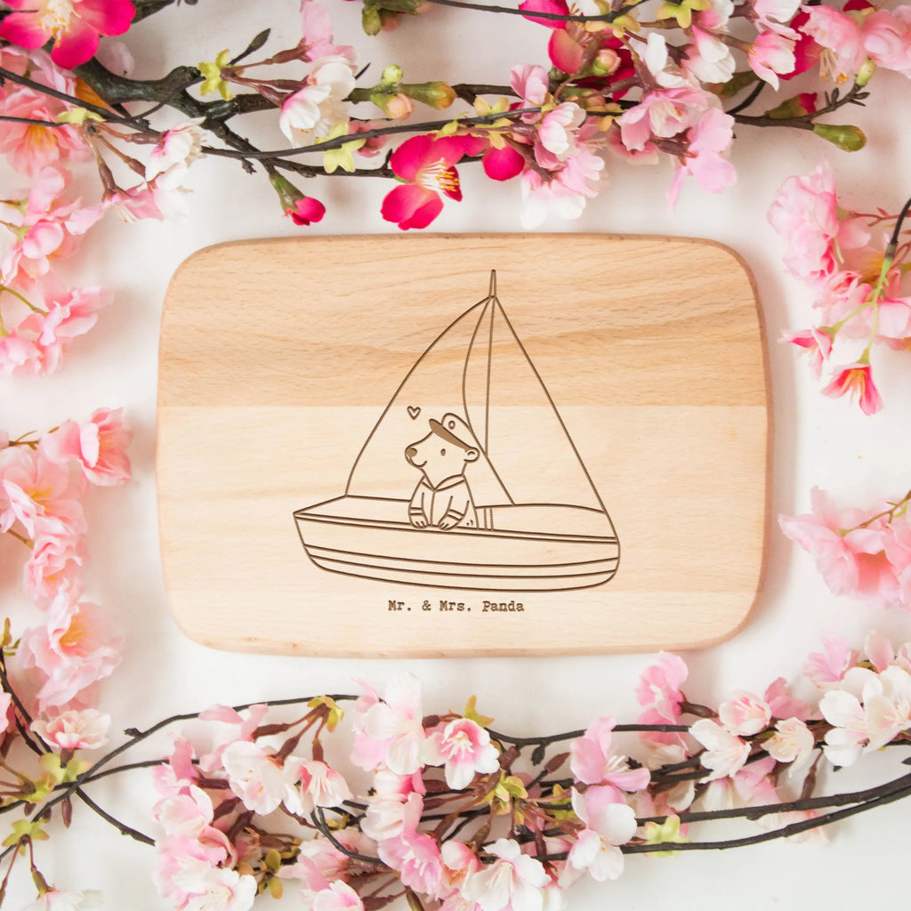 Holzbrett Bär Segeln Holzbrett, Küchenbrett, Schneidebrett Holz, Schneidebrett, Frühstücksbrettchen, Frühstücksbrett, Geschenk, Sport, Sportart, Hobby, Schenken, Danke, Dankeschön, Auszeichnung, Gewinn, Sportler, Yachtclub, Segeltörn, Segelboot, Segelschule, segeln