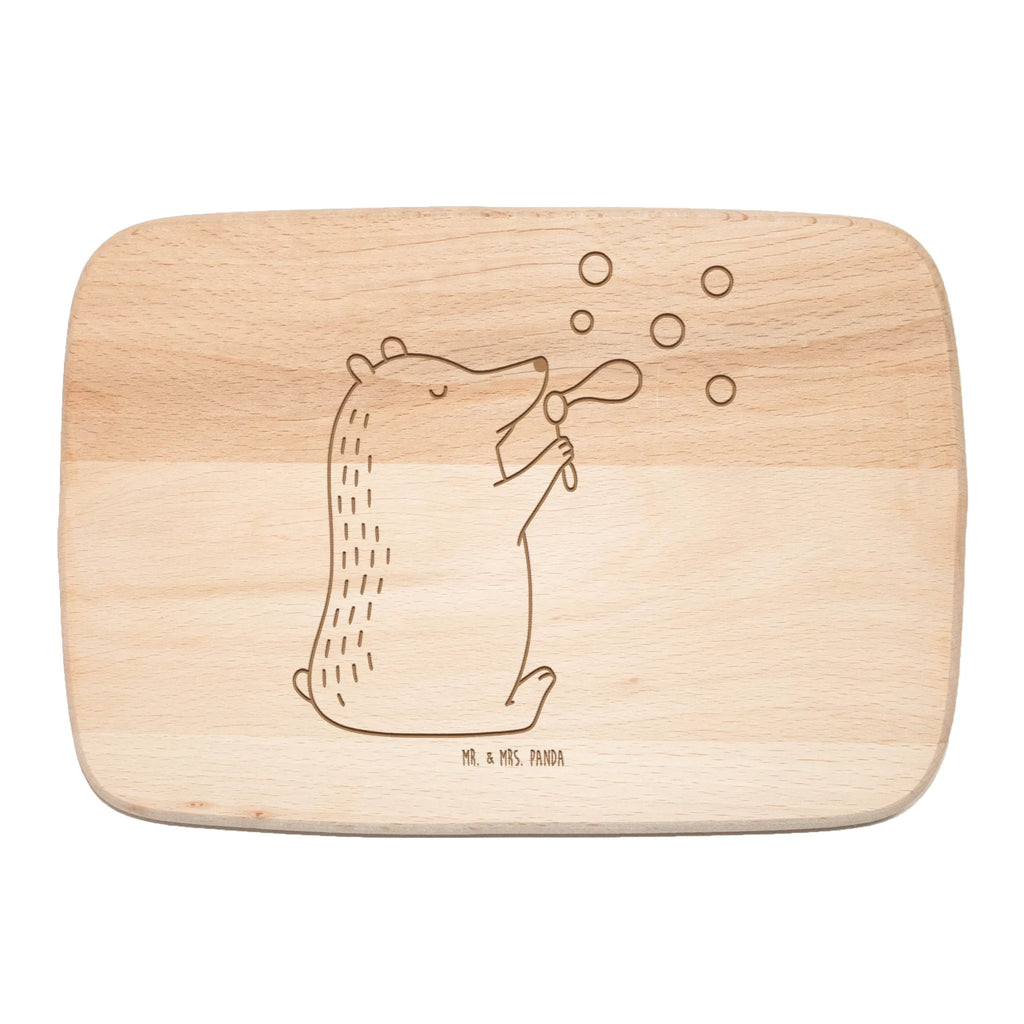 Holzbrett Bär Seifenblasen Frühstücksbrett, Küchenbrett, Schneidebrett Holz, Frühstücksbrettchen, Holzbrett, Schneidebrett, Bär, Teddy, Teddybär, Seifenblasen Bär Lustig Sein Glücklich Traurig Happy