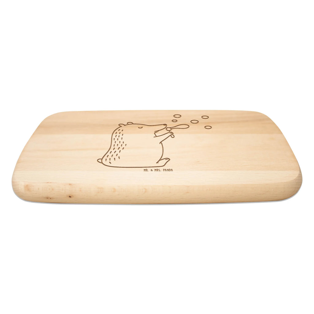 Holzbrett Bär Seifenblasen Frühstücksbrett, Küchenbrett, Schneidebrett Holz, Frühstücksbrettchen, Holzbrett, Schneidebrett, Bär, Teddy, Teddybär, Seifenblasen Bär Lustig Sein Glücklich Traurig Happy