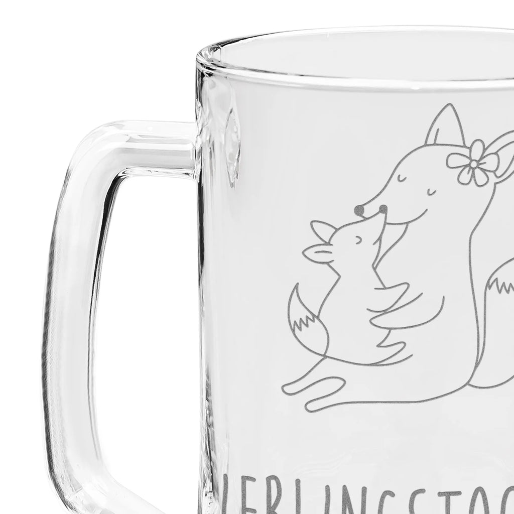Engraved Beer Mug Fox mummy Family, Father's Day, Mother's Day, brother, sister, Mom, Dad, best daughter, mother, present, favourite daughter, daughter, mom