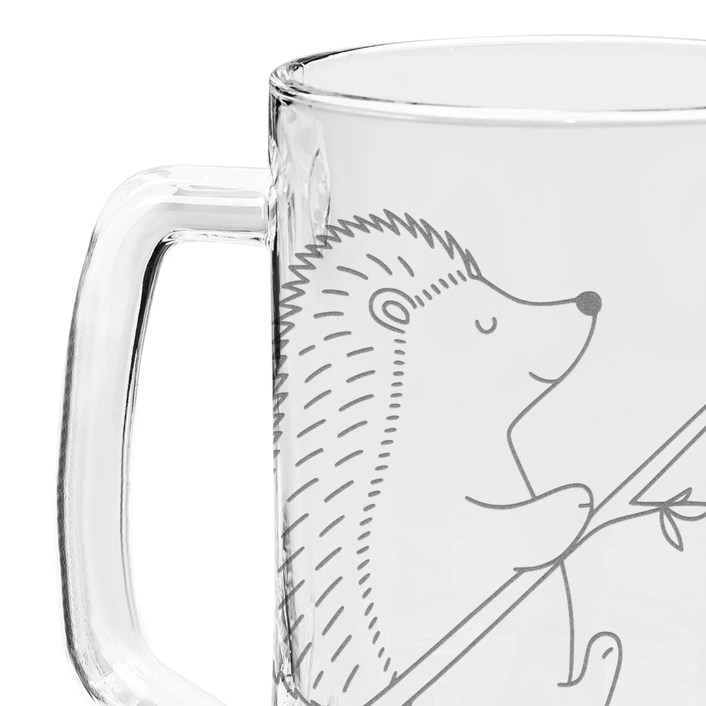 Grawerowany Kufel Piwa jeż Grillowanie Motywy zwierzęce, dobra energia, zabawne powiedzonka, zwierzęta