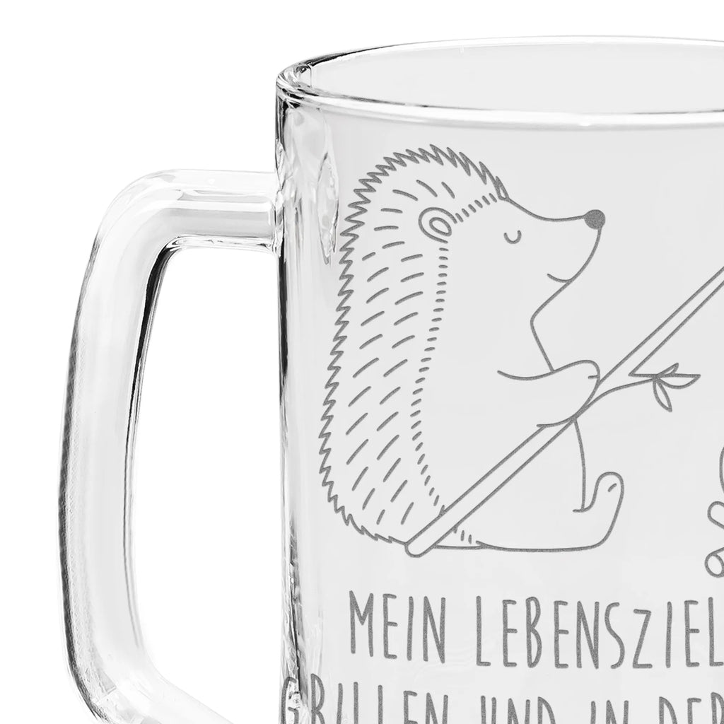 Grawerowany Kufel Piwa jeż Grillowanie Motywy zwierzęce, dobra energia, zabawne powiedzonka, zwierzęta