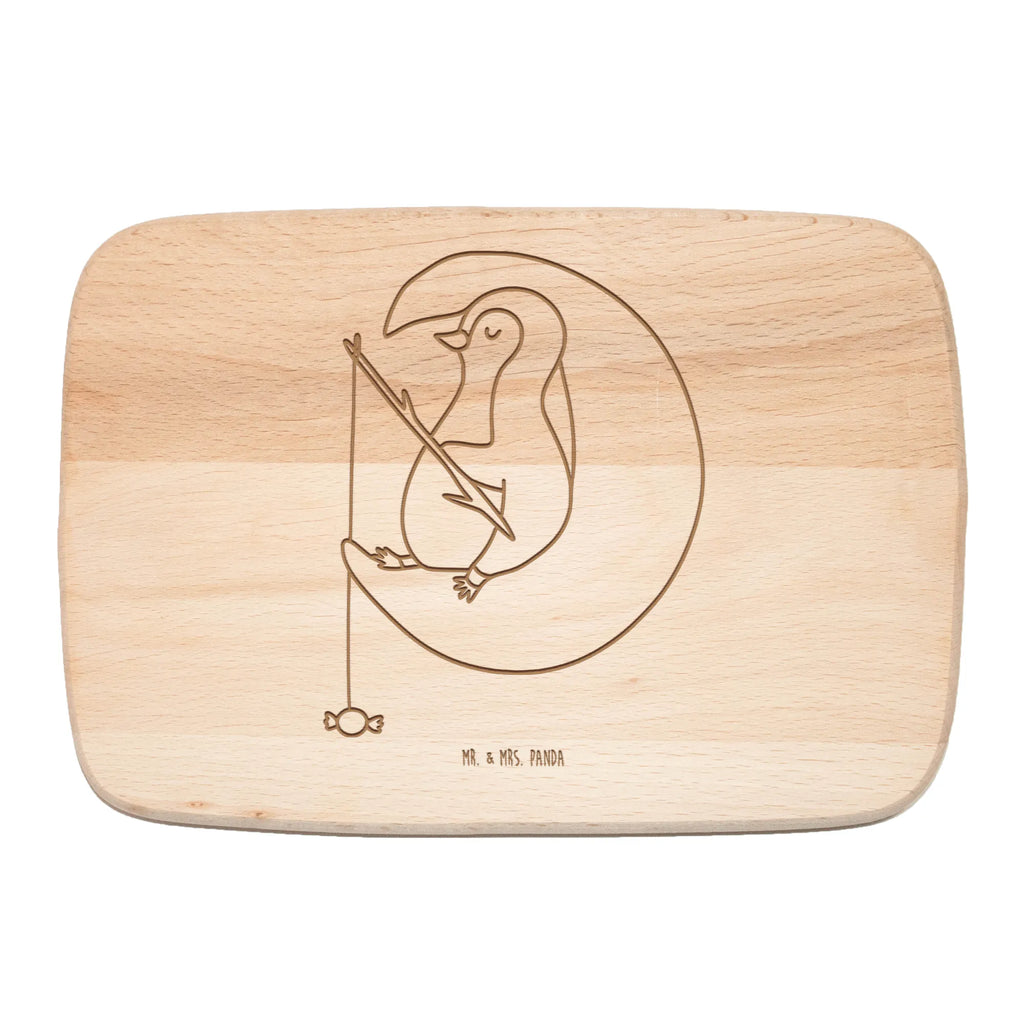 Küchenbrett Pinguin Mond Küchenbrett, Schneidebrett Holz, Holzbrett, Schneidebrett, Frühstücksbrett, Frühstücksbrettchen, Pinguin, Gästezimmer, Einschlafen, Schlafzimmer, schlafen, Spruch, Nachtruhe, Pinguine, Schlafstörungen