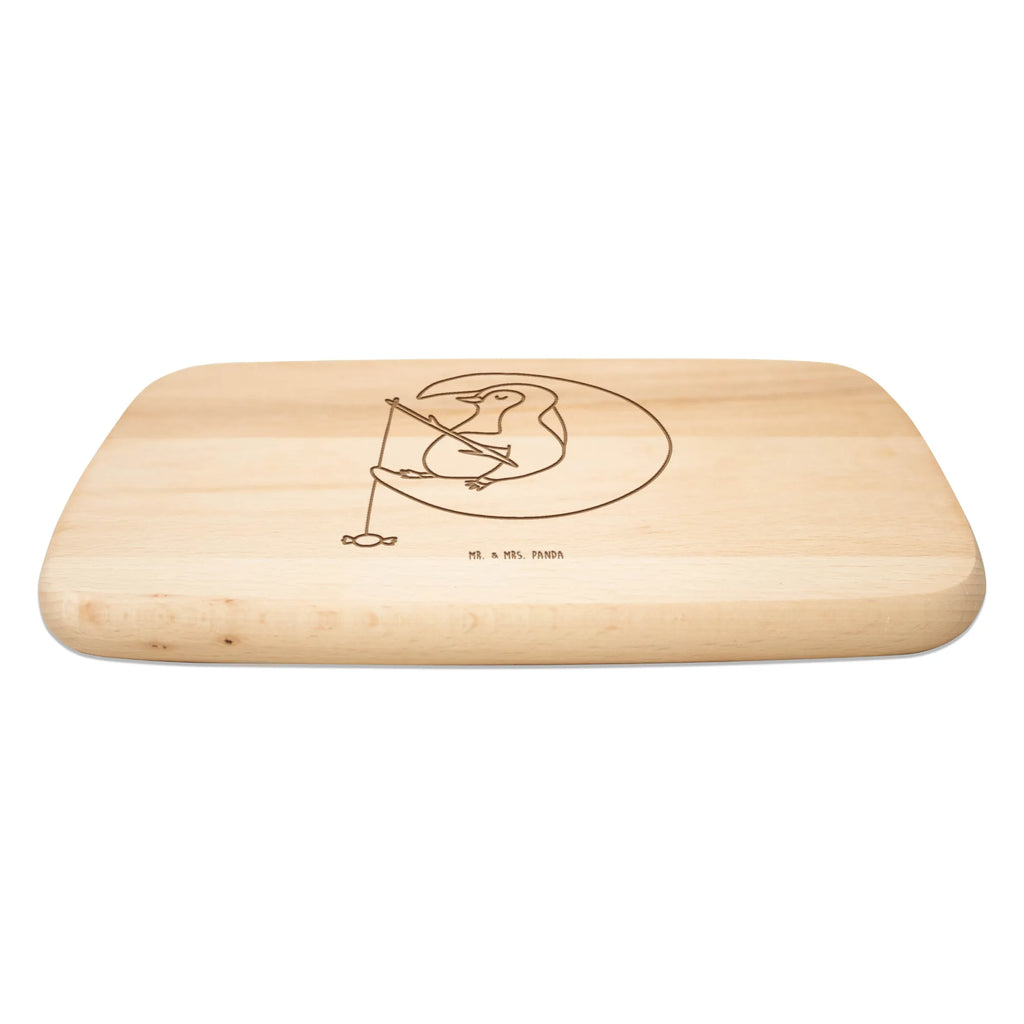 Küchenbrett Pinguin Mond Küchenbrett, Schneidebrett Holz, Holzbrett, Schneidebrett, Frühstücksbrett, Frühstücksbrettchen, Pinguin, Gästezimmer, Einschlafen, Schlafzimmer, schlafen, Spruch, Nachtruhe, Pinguine, Schlafstörungen