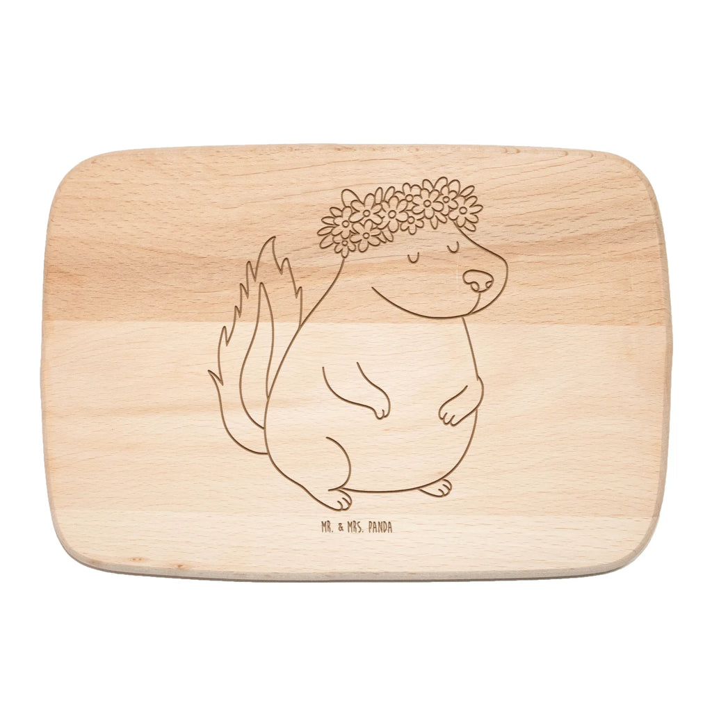 Serving board skunk Girl Schneidebrett Holz, Küchenbrett, Schneidebrett, Holzbrett, Frühstücksbrett, Frühstücksbrettchen, Stinktier, Skunk, Raubtier, Namaste, Stinki, Stinker, Wildtier, Yoga