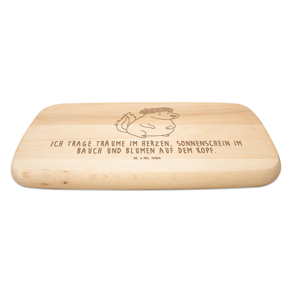 Serving board skunk Girl Schneidebrett Holz, Küchenbrett, Schneidebrett, Holzbrett, Frühstücksbrett, Frühstücksbrettchen, Stinktier, Skunk, Raubtier, Namaste, Stinki, Stinker, Wildtier, Yoga