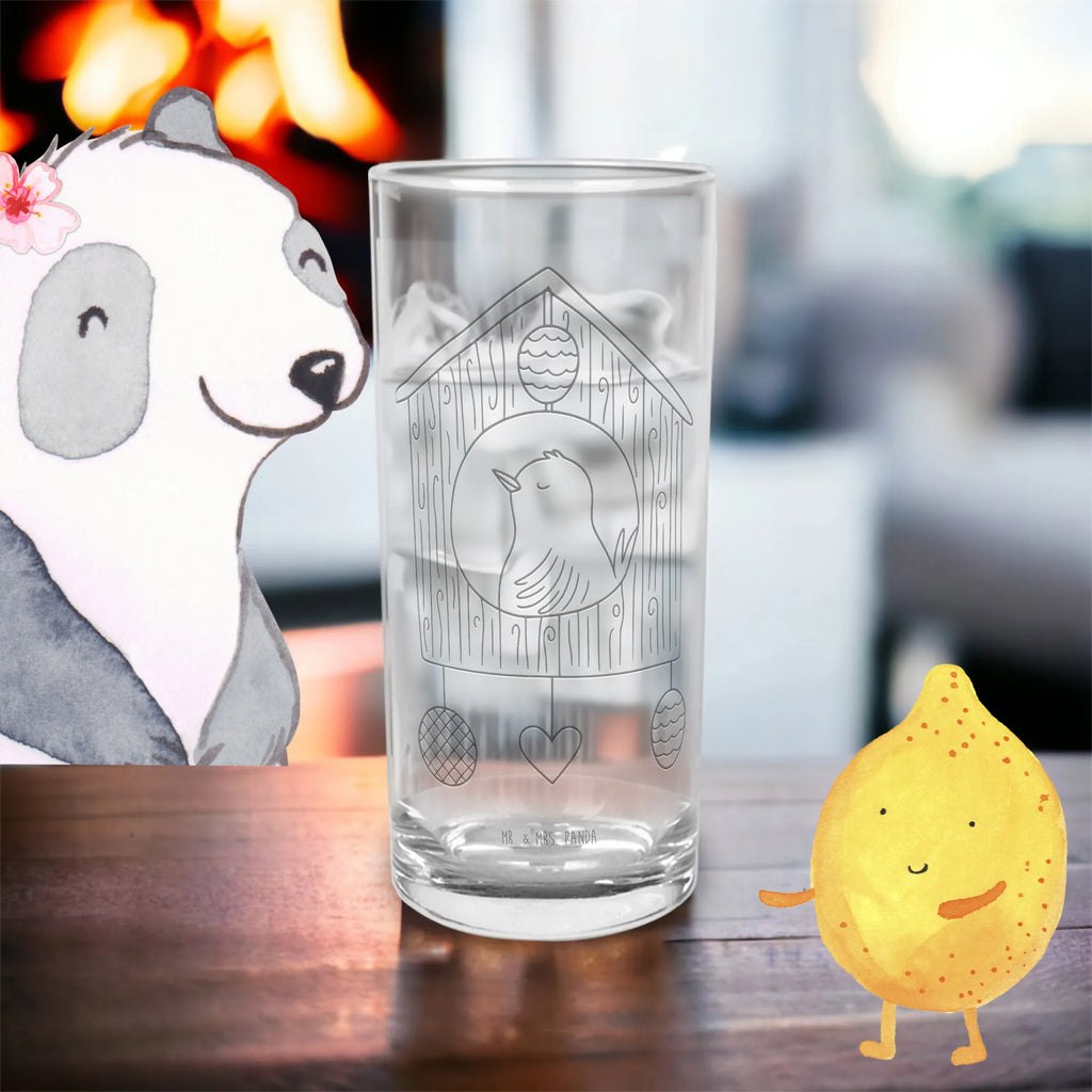 Wasserglas Vogelhaus Home, Geschenk, Umzug, Tumbler, Cocktailglas