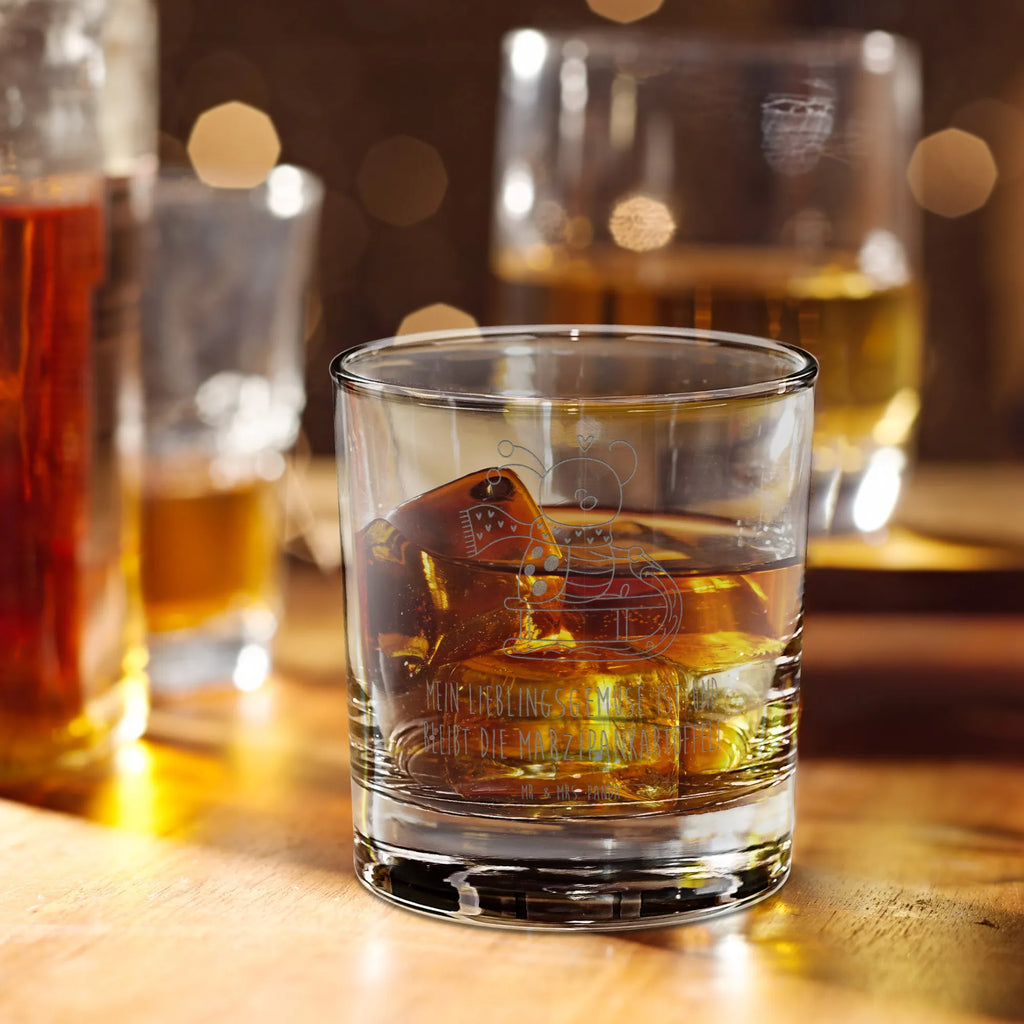 Whiskey Glas Smörle Rodeln, Winter, Marzipan, Tumbler, Whiskyglas