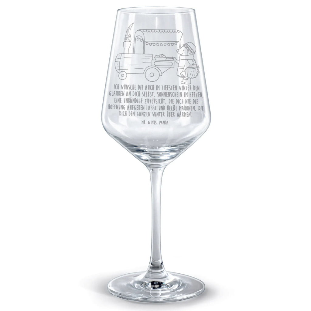 Red Wine Glass hedgehog Chestnuts Winter, Christmas, Christmas time, snow