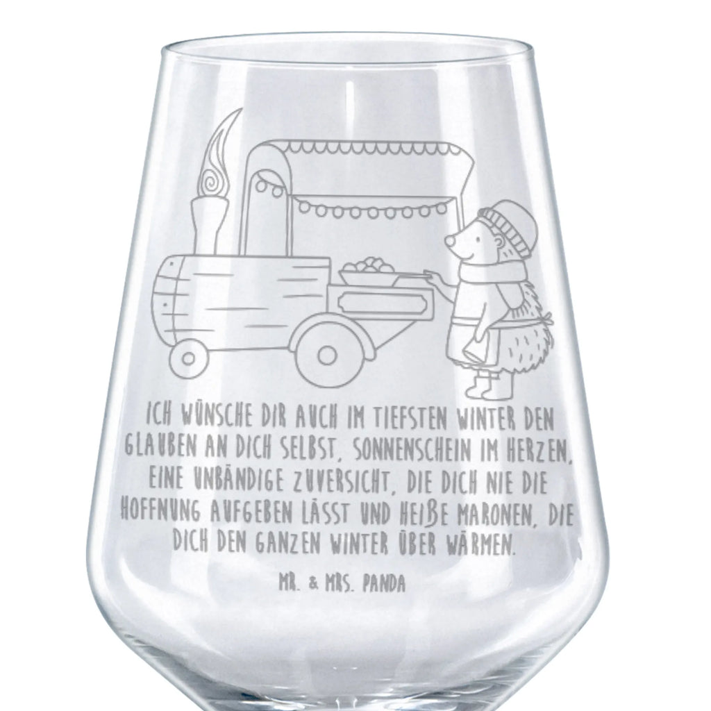 Red Wine Glass hedgehog Chestnuts Winter, Christmas, Christmas time, snow