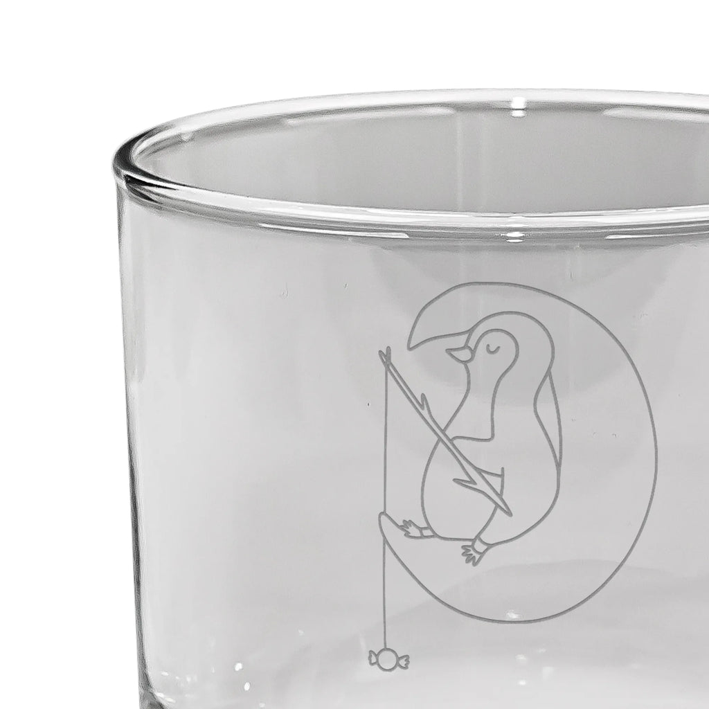 Personalized Whiskey Glass Penguin moon Penguin, North Pole, Winter, Penguins, sleep, guest room, saying, falling asleep, bedroom, night's rest, insomnia, penguins