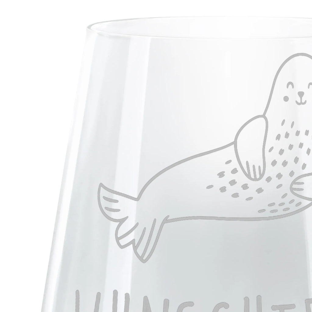 Personalizowany kieliszek koktajlowy foka śmiech Motywy zwierzęce, dobra energia, zabawne powiedzonka, zwierzęta