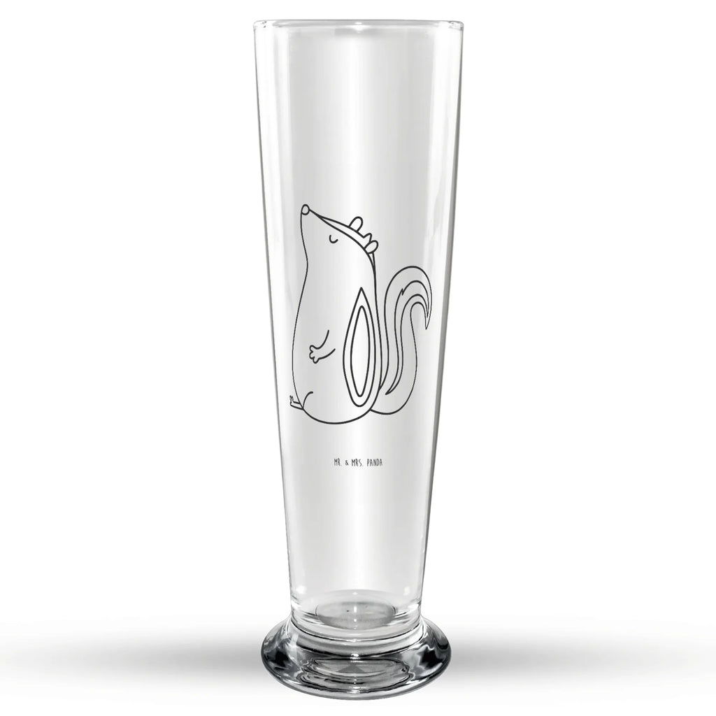 Beer glass skunk Sit Skunk, stinker, predator, law, know-it-all, skunk, wild animal, office, stinky, slogan