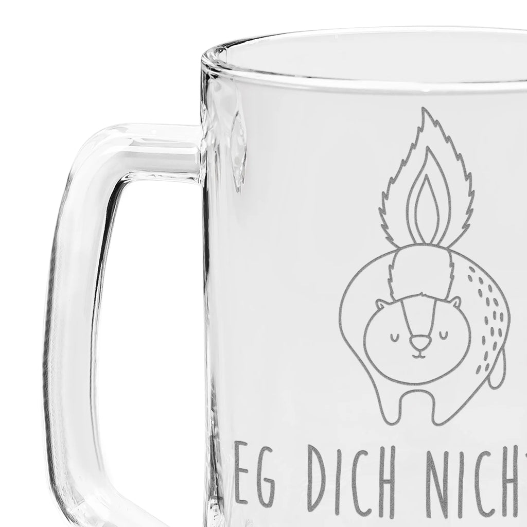 Engraved Beer Mug skunk attack Skunk, wild animal, stinky, predator, skunk, stinker, angry, threatening