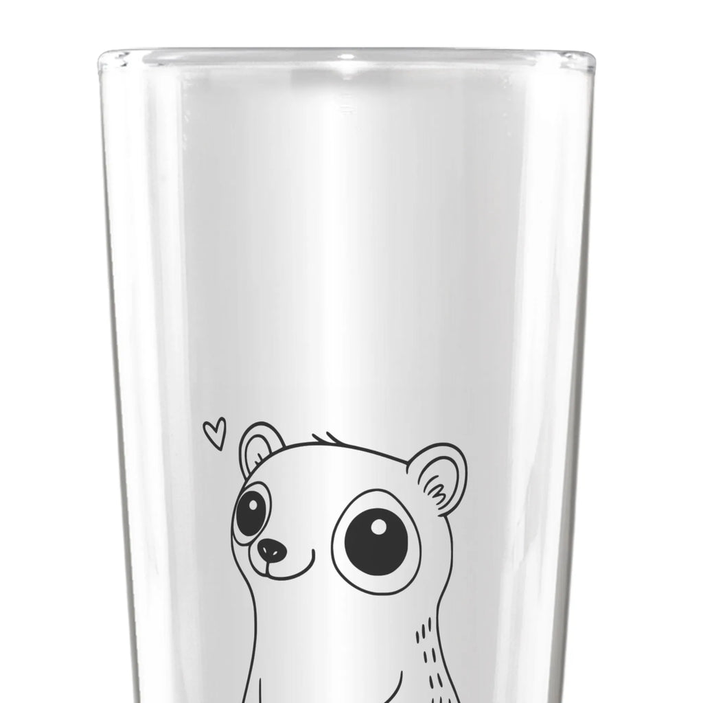 Personalized Beer Glass Slow loris Happy small animals, cute, funny, cute animal motives, hand drawn, small world, funny sayings, good mood, happy, gifts, gift ideas, special gifts, animal lover, card