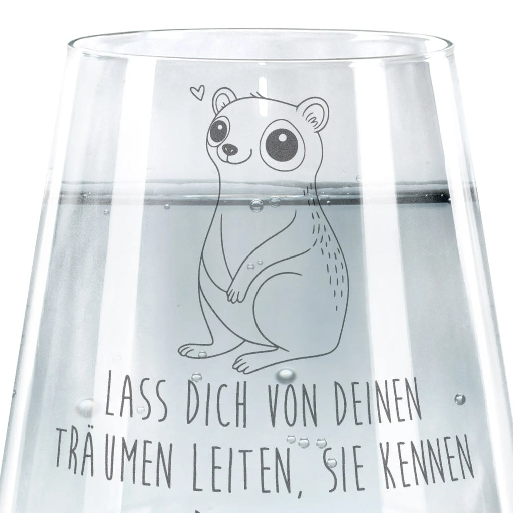 Drinking glass Slow loris Happy small animals, cute, funny, cute animal motives, hand drawn, small world, funny sayings, good mood, happy, gifts, gift ideas, special gifts, animal lover, card