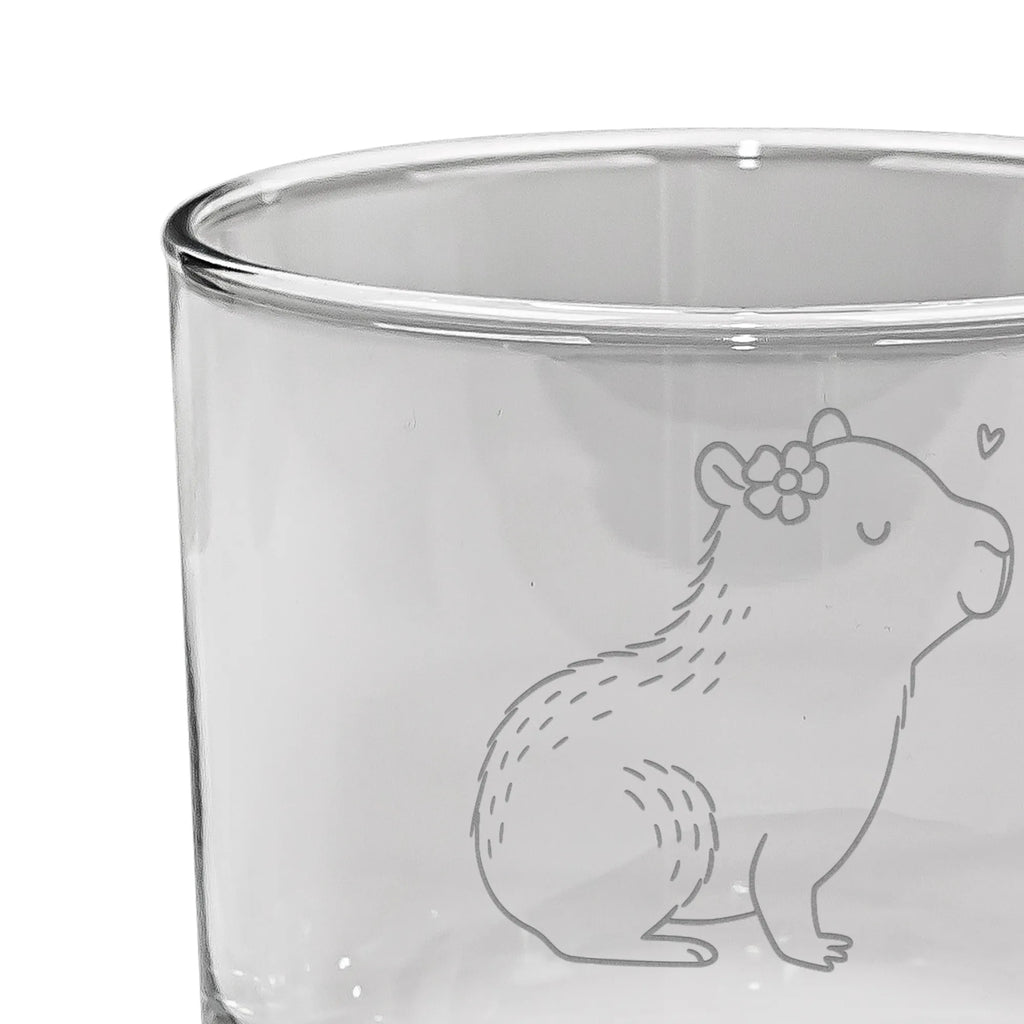 Personalized Whiskey Glass Capybara flower small animals, cute, funny, cute animal motives, hand drawn, small world, funny sayings, good mood, happy, gifts, gift ideas, special gifts, animal lover, card