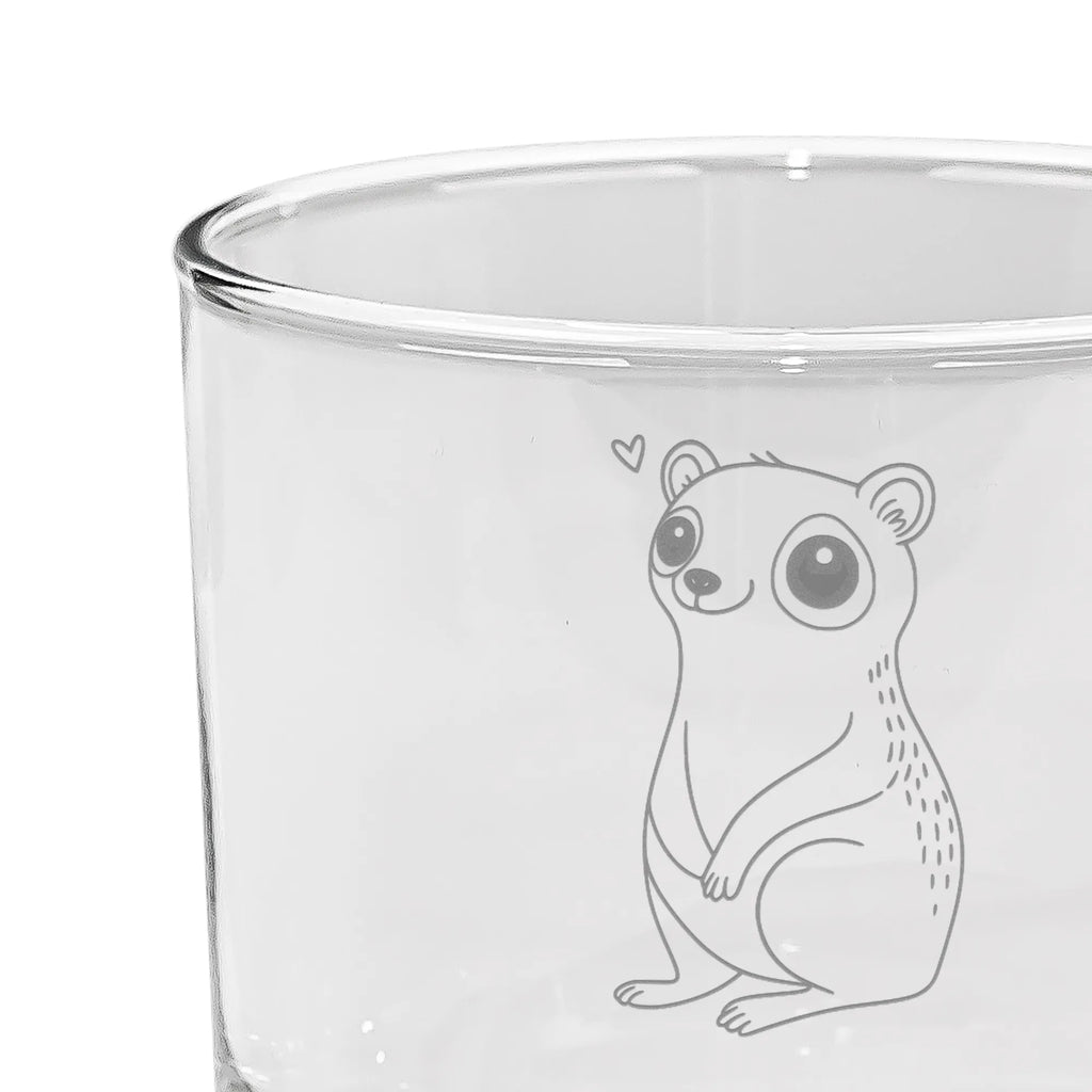 Personalized Gin Glass Slow loris Happy small animals, cute, funny, cute animal motives, hand drawn, small world, funny sayings, good mood, happy, gifts, gift ideas, special gifts, animal lover, card