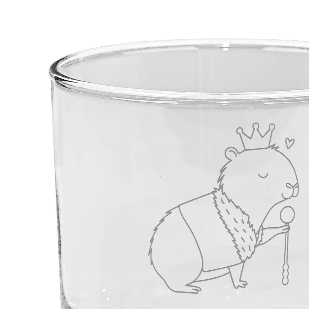 Personalized Gin Glass Capybara King small animals, cute, funny, cute animal motives, hand drawn, small world, funny sayings, good mood, happy, gifts, gift ideas, special gifts, animal lover, card