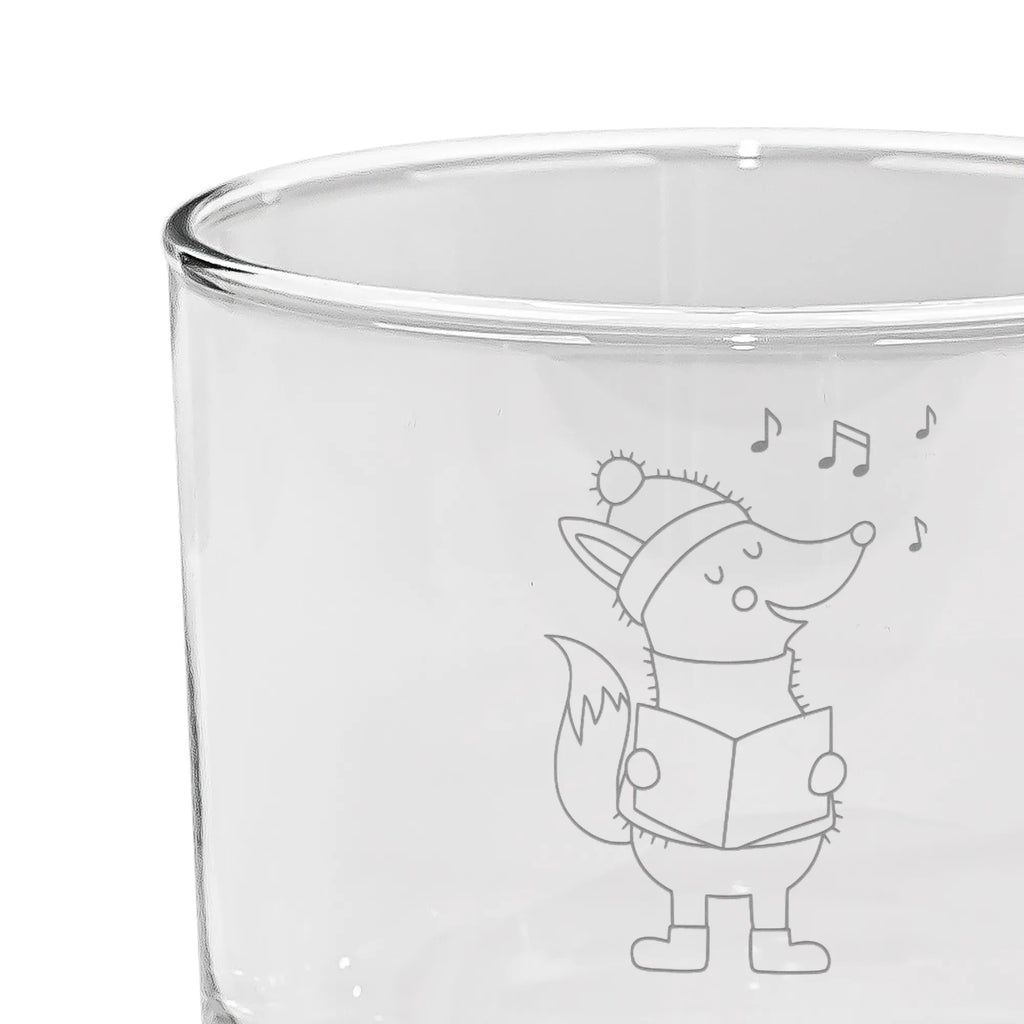 Personalized Gin Glass Fox Singer Winter, Christmas, Christmas time, snow
