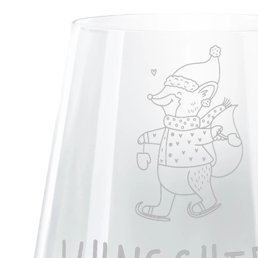 Personalized Cocktail Glass Fox skates Winter, Christmas, Christmas time, snow, christmas, christmas tree, fir tree, winter, christmas time, christmas eve, santa claus, christmas days, christmas present