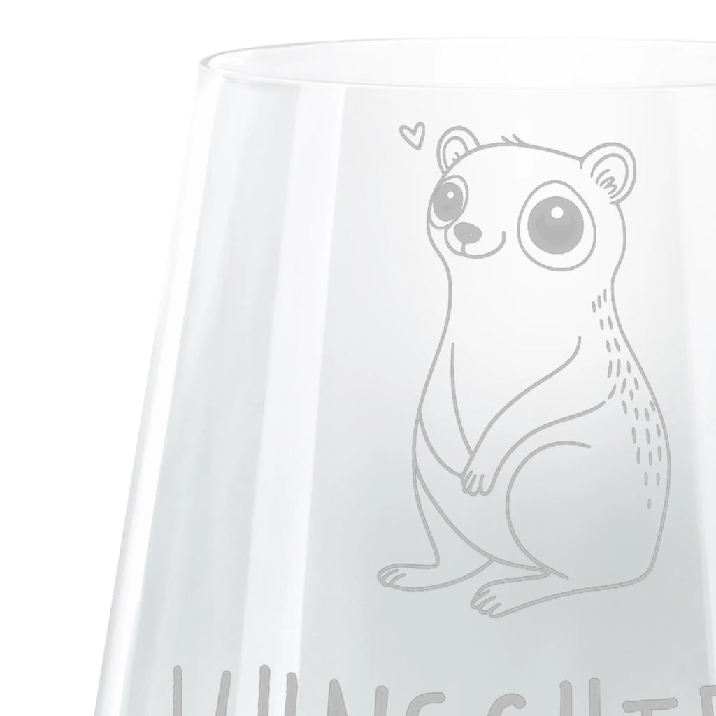 Personalized Cocktail Glass Slow loris Happy small animals, cute, funny, cute animal motives, hand drawn, small world, funny sayings, good mood, happy, gifts, gift ideas, special gifts, animal lover, card