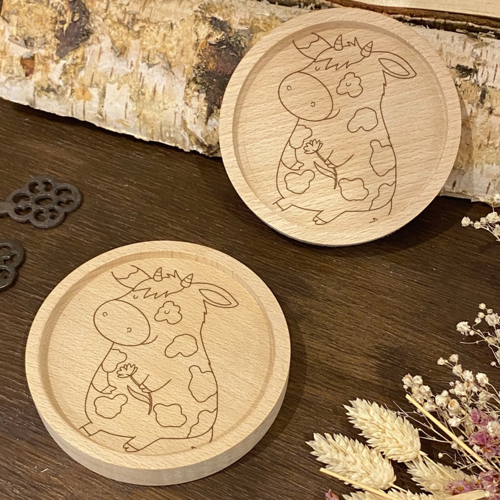 Wooden Coaster Cow farm, farm animals, animals, dreams, magic, milk, saying, nonsense, yard, cow, motivtion, dairy cow, cows