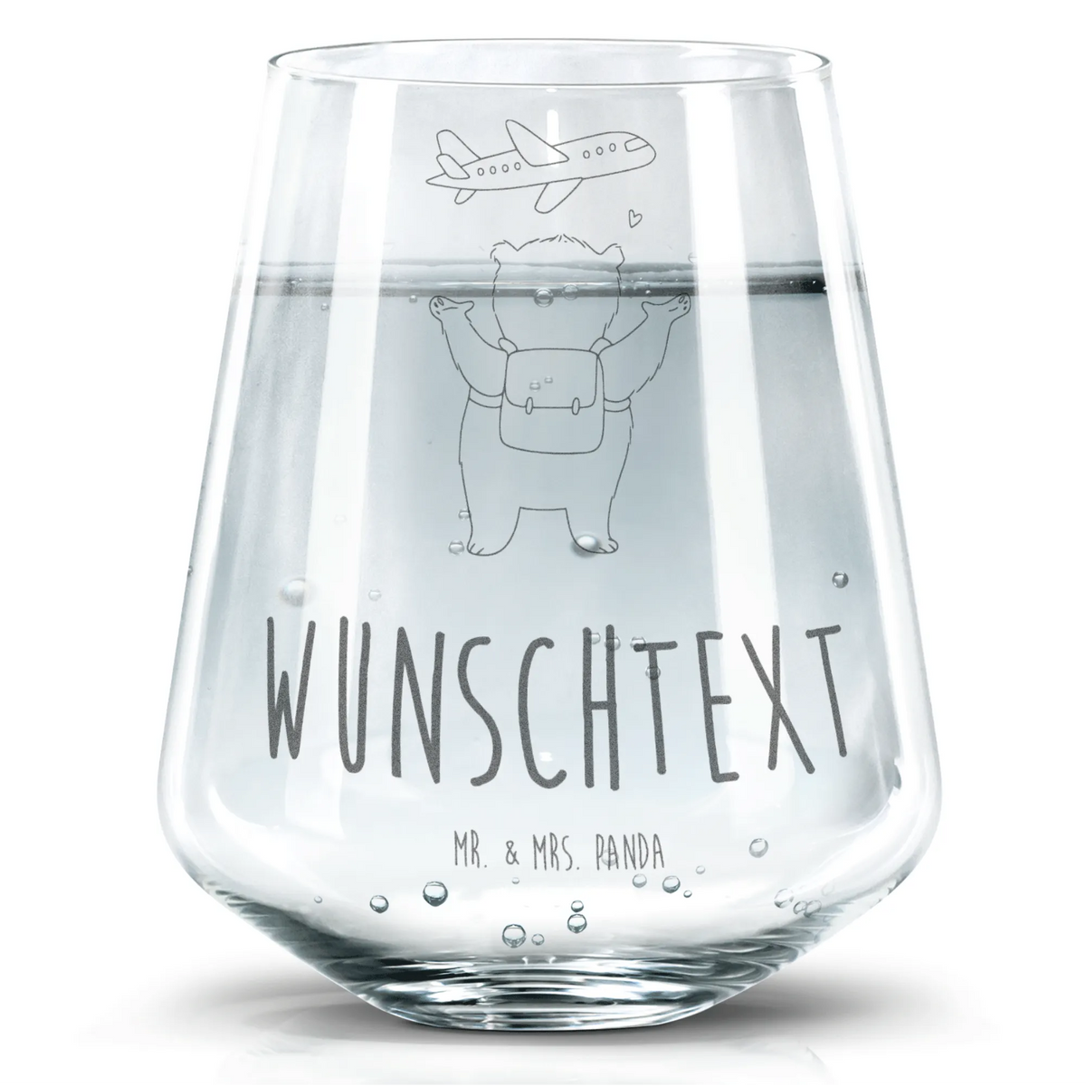 Personalized Drinking Glass bear Airplane Love, Loving, Two, Together, Marriage, Engagement, Proposal of marriage, Love gift, gift for her, gift for him, anniversary gift, Valentine's Day Gift for Women Love Gift Anniversary Wedding Anniversary Party Favor Gift for Girlfriend Gift for Partner Boyfriend Gift Token of Love for Men for Husband