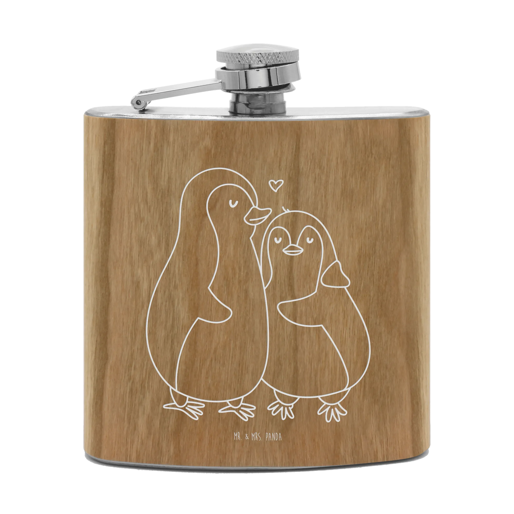 Hipflask Penguin embrace Penguin, North Pole, Winter, Penguins, love, penguin, anniversary, engagement, love gift, wedding gift, lovers, wedding day, proof of love, wedding