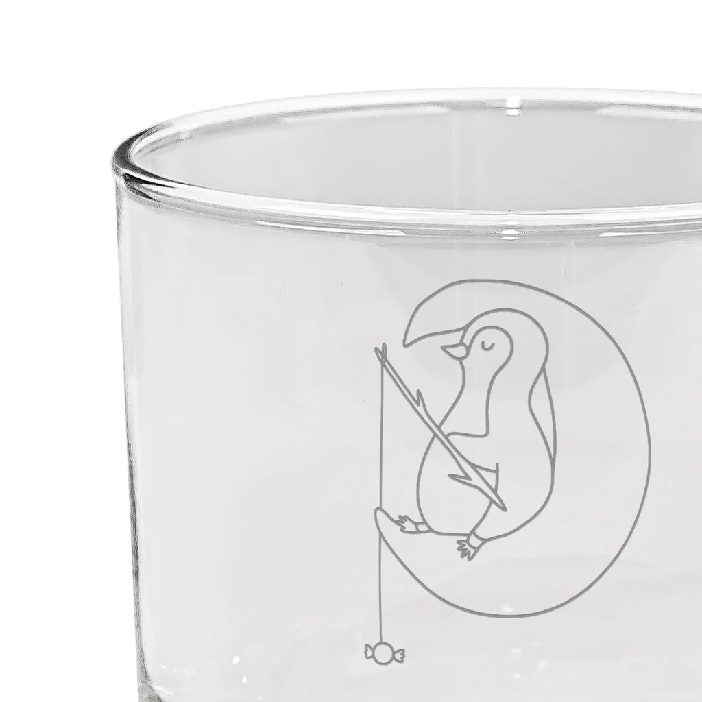 Personalized Gin Glass Penguin moon Penguin, North Pole, Winter, Penguins, penguins, insomnia, saying, sleep, falling asleep, night's rest, guest room, bedroom
