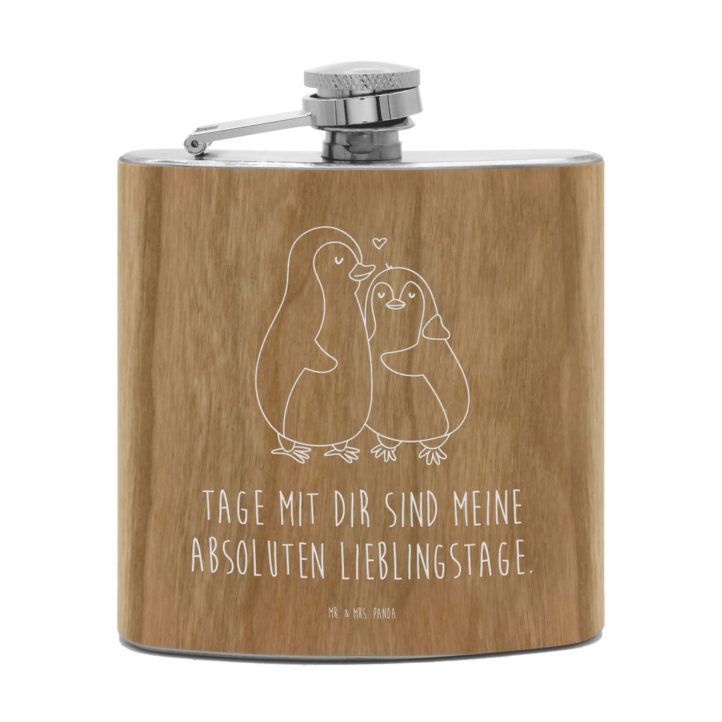 Hipflask Penguin embrace Penguin, North Pole, Winter, Penguins, love, penguin, anniversary, engagement, love gift, wedding gift, lovers, wedding day, proof of love, wedding