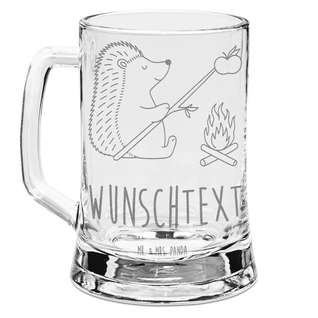 Personalizowany kufel do piwa z grawerem jeż Grillowanie Motywy zwierzęce, dobra energia, zabawne powiedzonka, zwierzęta