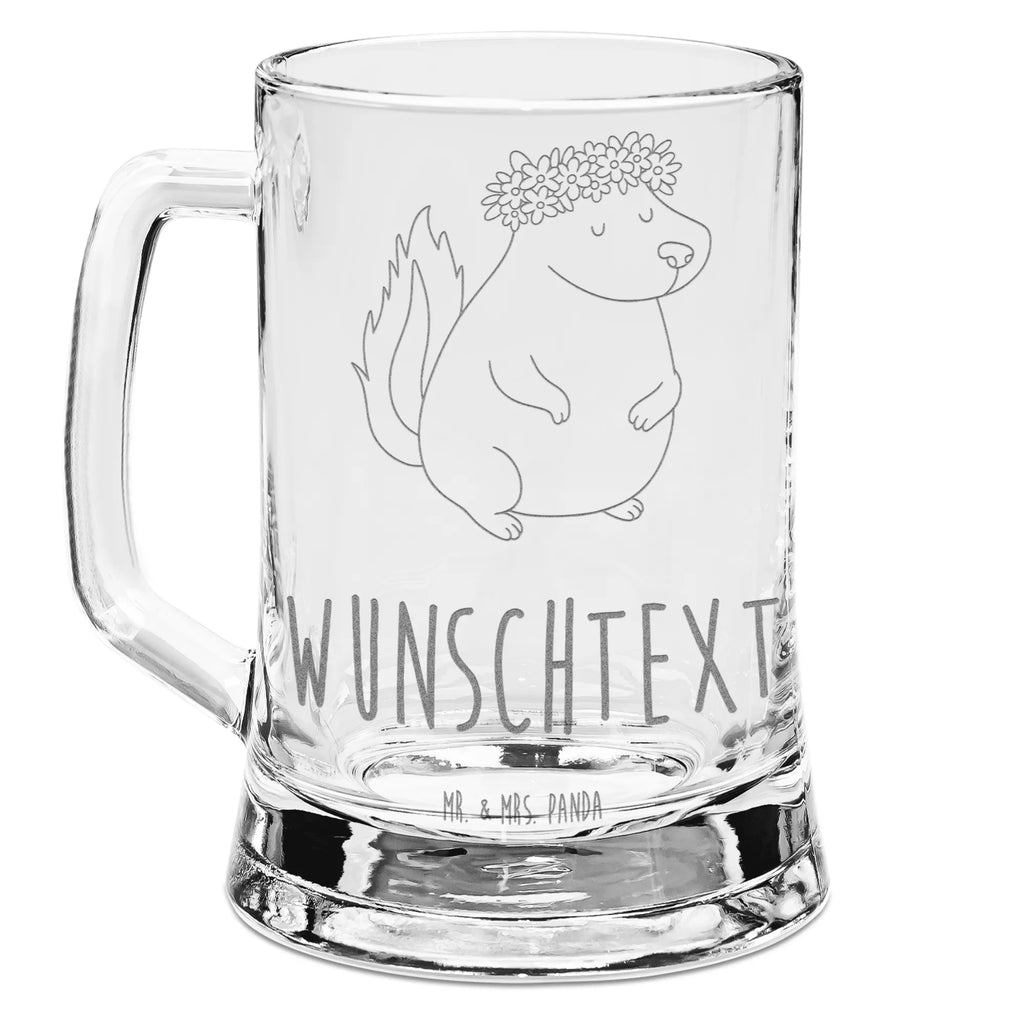 Personalized Engraved Beer Mug skunk Girl Skunk, Laugh, Yoga, Predator, Live, Stinker, Namaste, Stinky, Love, Wild animal