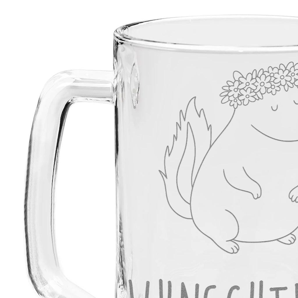 Personalized Engraved Beer Mug skunk Girl Skunk, Laugh, Yoga, Predator, Live, Stinker, Namaste, Stinky, Love, Wild animal