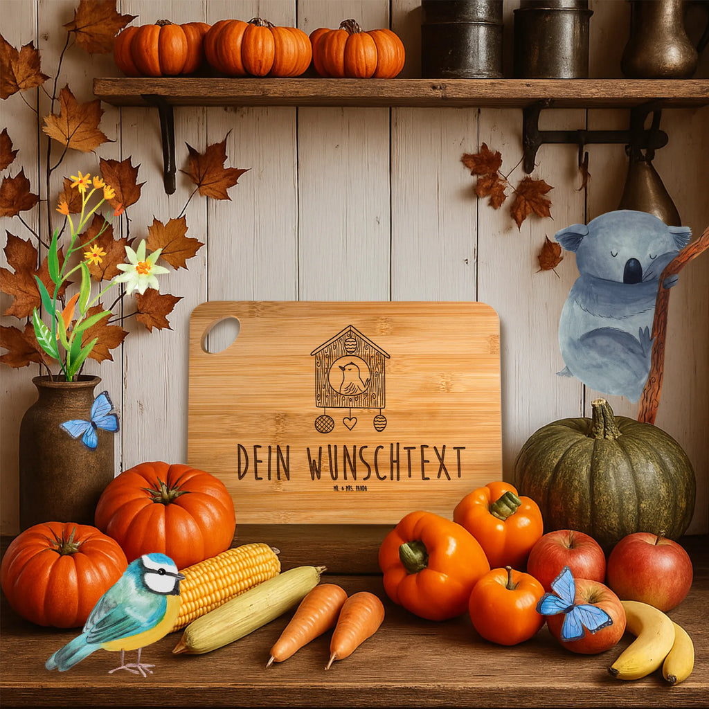 Personalized Cutting Board Bird House small animals, cute, funny, cute animal motives, hand drawn, small world, funny sayings, good mood, happy, gifts, gift ideas, special gifts, animal lover, card, Bird, home, birdhouse, birds, family, our house, favorite place, nest, castle, apartment, home sweet home, house