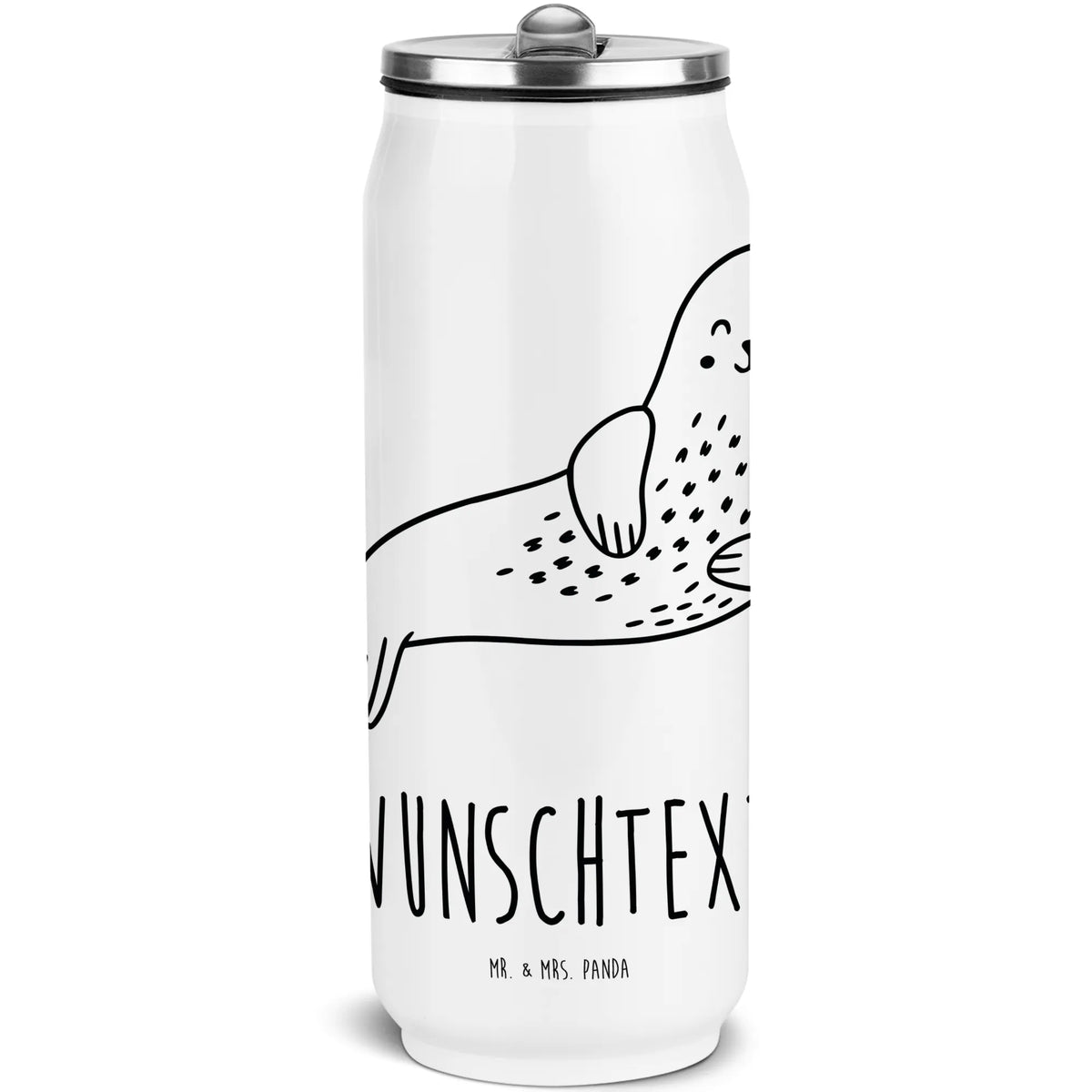 Personalized Beverage Cans Drinking Bottle seal Laugh card, gift ideas, gifts, small animals, cute, cute animal motives, hand drawn, funny sayings, good mood, special gifts, animal lover, North Sea, Seals, Baltic Sea, Seal, Sea animal