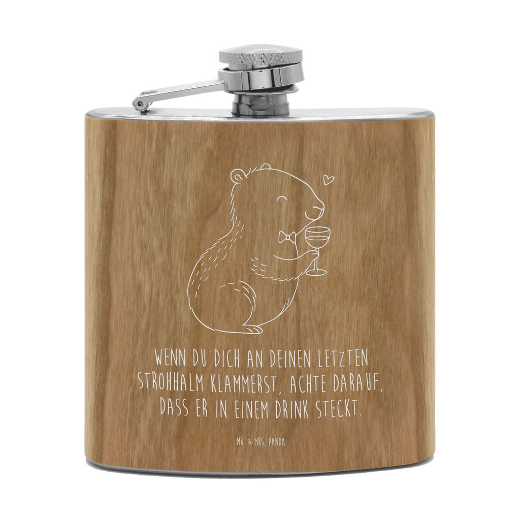 Hipflask Capybara wine small animals, cute, funny, cute animal motives, hand drawn, small world, funny sayings, good mood, happy, gifts, gift ideas, special gifts, animal lover, card