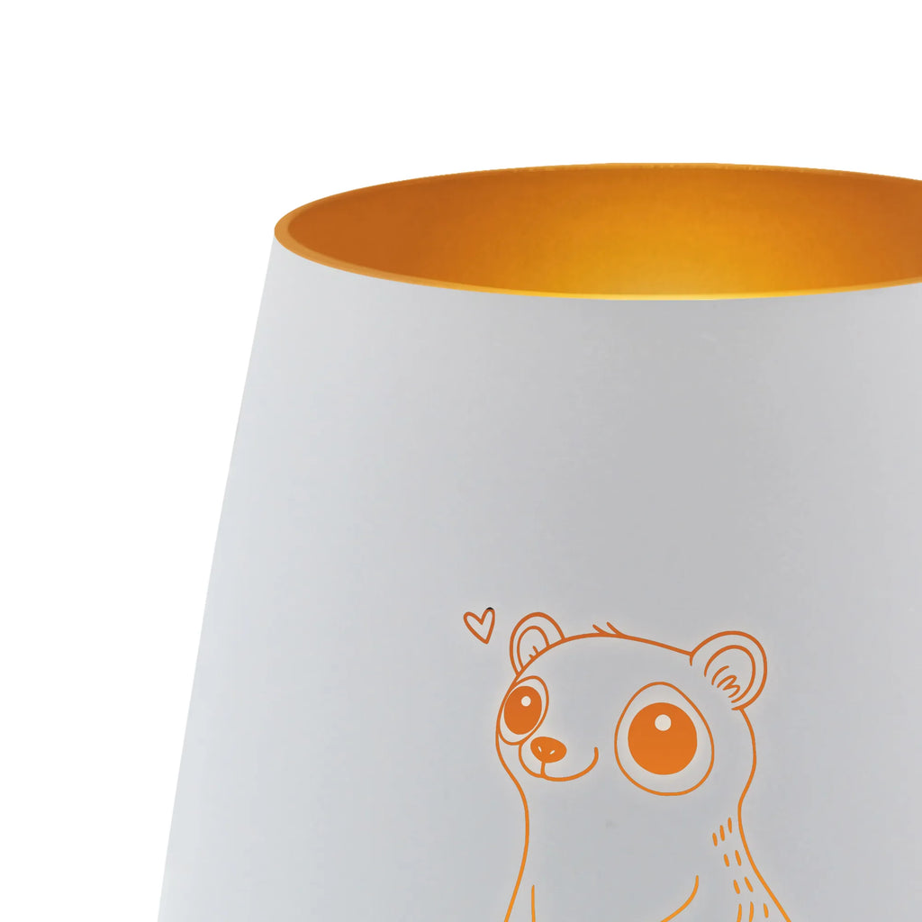 Gold Lantern Slow loris Happy small animals, cute, funny, cute animal motives, hand drawn, small world, funny sayings, good mood, happy, gifts, gift ideas, special gifts, animal lover, card