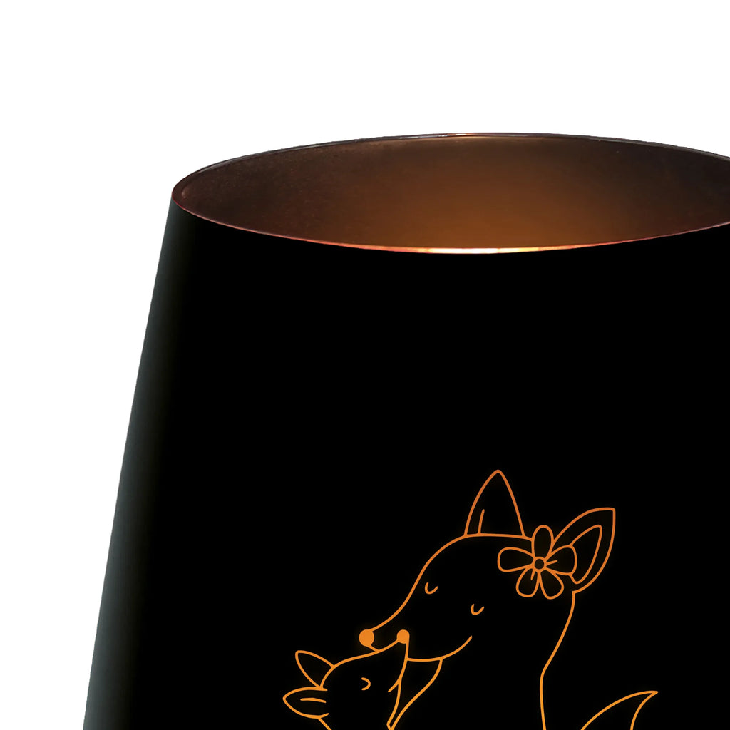 Złoty świecznik spersonalizowany Lis Mama Rodzina, Dzień Ojca, Dzień Matki, brat, siostra, mama, tata, babcia, dziadek