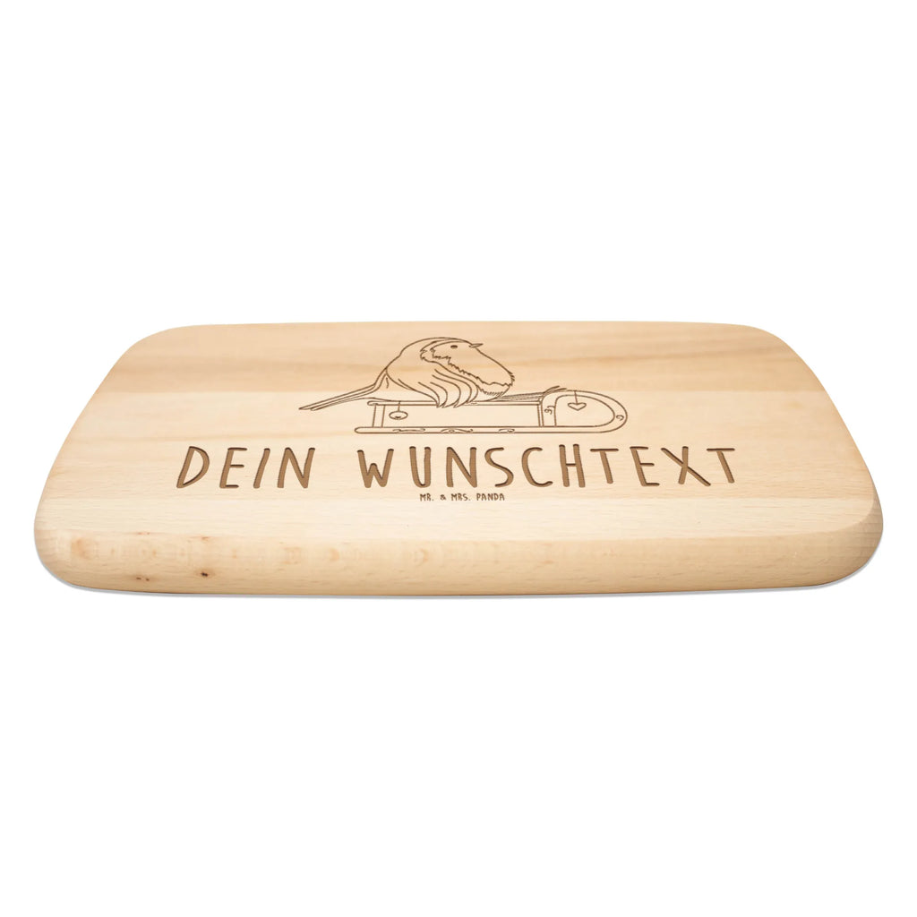 Personalised serving board robin Sleds Winter, Christmas, Christmas time, snow, bird, sleigh