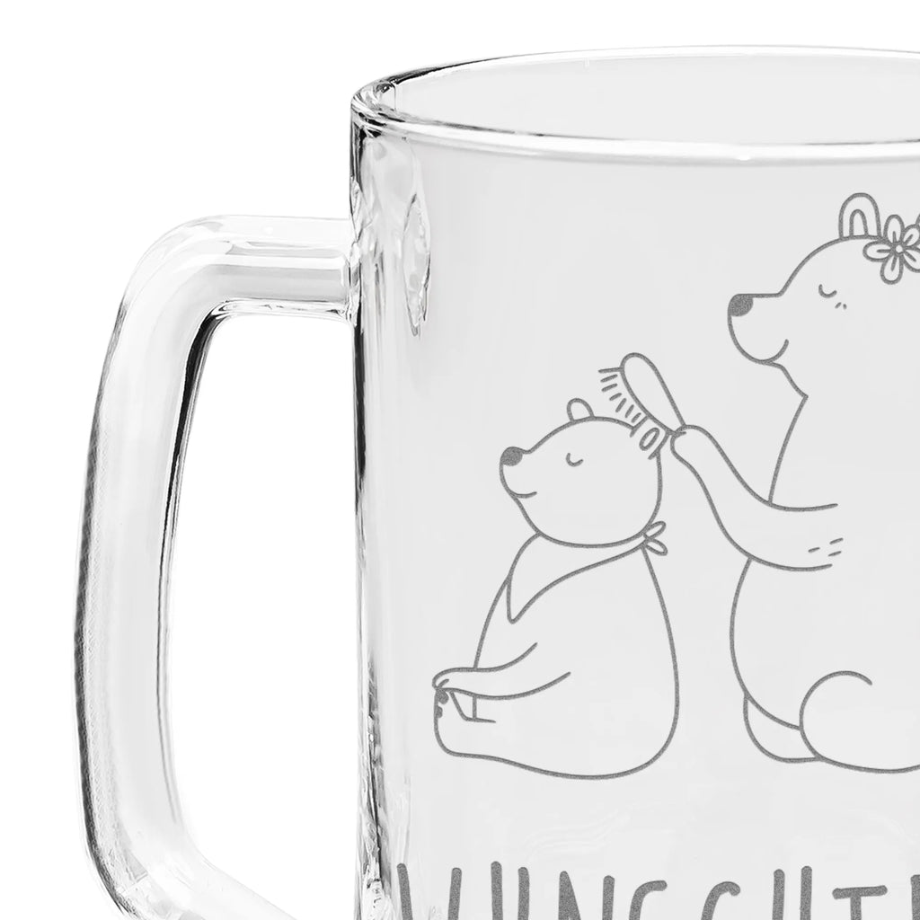 Personalizowany kufel do piwa z grawerem niedźwiedź dziecko Rodzina, Dzień Ojca, Dzień Matki, brat, siostra, mama, tata, babcia, dziadek