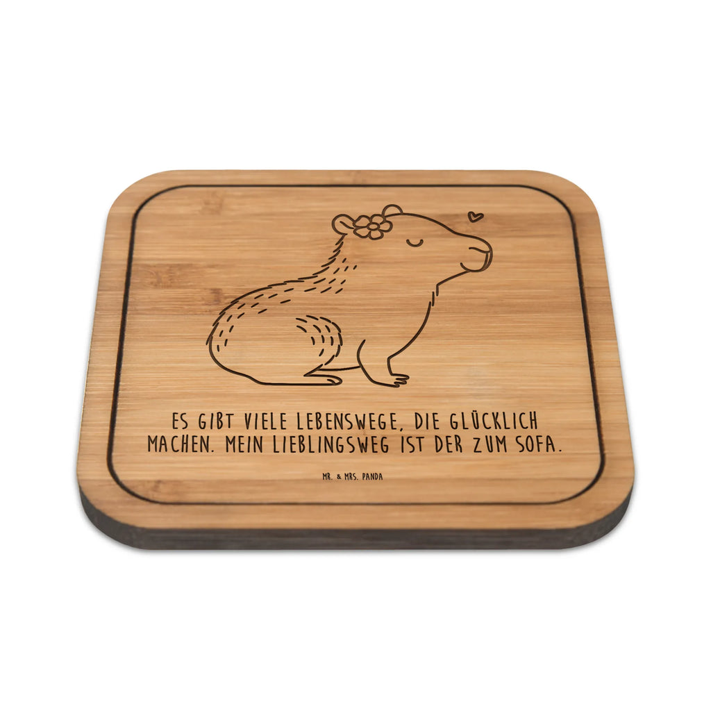 Square coaster Capybara flower presents, coasters, gifts, glass coasters, glasses, wood, square, breakfast, set, giveaways, gift, party, glass, small animals, cute, funny, cute animal motives, hand drawn, small world, funny sayings, good mood, happy, gift ideas, special gifts, animal lover, card
