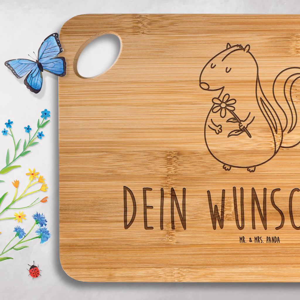 Personalized Cutting Board skunk flower Skunk, stinker, dreams, dreamy, predator, stink, daydreamer, wild animal, skunk