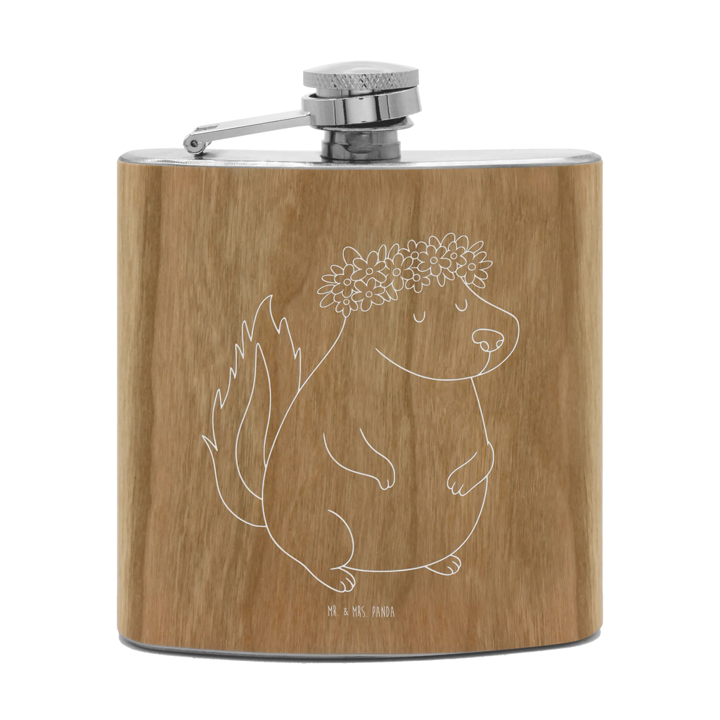 Hipflask skunk Girl Skunk, Yoga, Stinker, Wild animal, Live, Laugh, Love, Namaste, Predator, Stinky