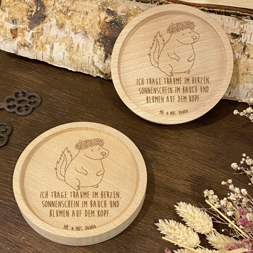 Holz Untersetzer Stinktier Mädchen Holz Untersetzer, Untersetzer, Gravierte Untersetzer, Untersetzer graviert, Stinktier, Skunk, Yoga, Wildtier, Raubtier, Stinker, Stinki, Namaste