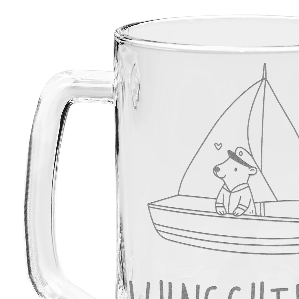 Personalizowany kufel do piwa z grawerem niedźwiedź Żeglowanie Prezent, Sport, Dyscyplina sportowa, Hobby, Darować, Dziękuję, Dzięki, Wyróżnienie, Wygrana, Sportowiec