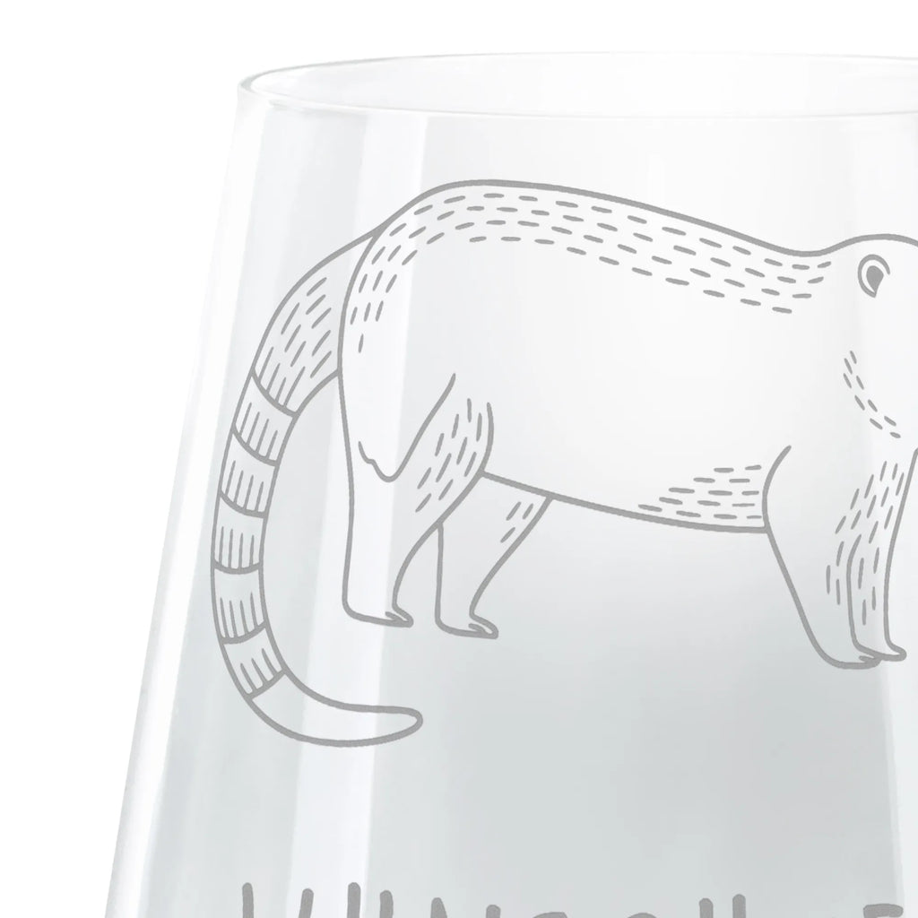 Personalized Engraved Lantern Coati small animals, cute, funny, cute animal motives, hand drawn, small world, funny sayings, good mood, happy, gifts, gift ideas, special gifts, animal lover, card, bear, trunk bear, nose bear, Nose bear