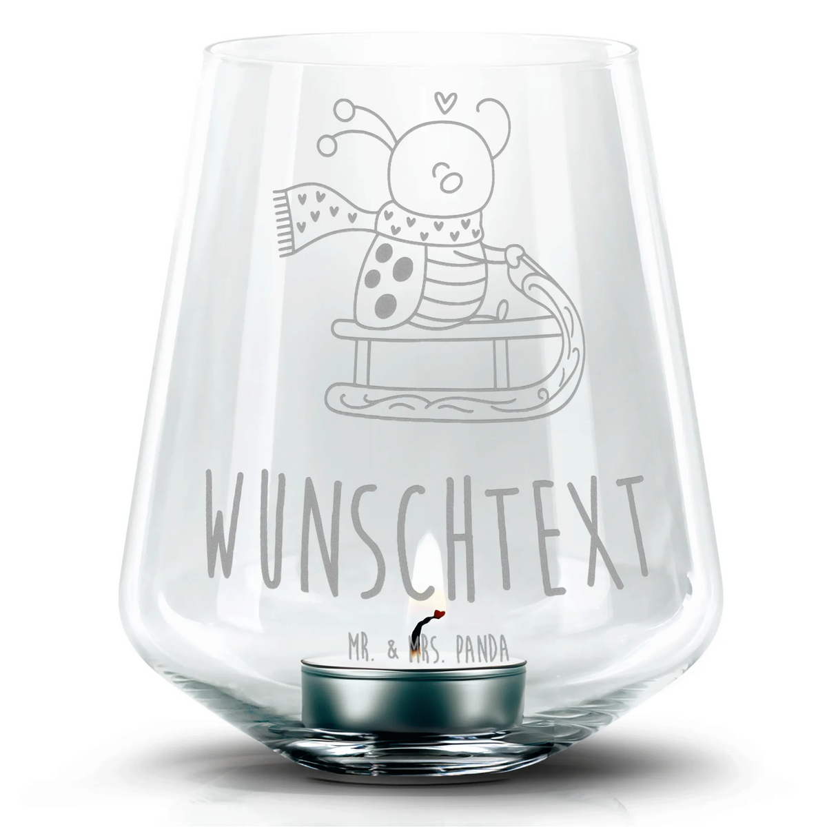 Personalized Engraved Lantern Smörle sledding Winter, Christmas, Christmas time, snow