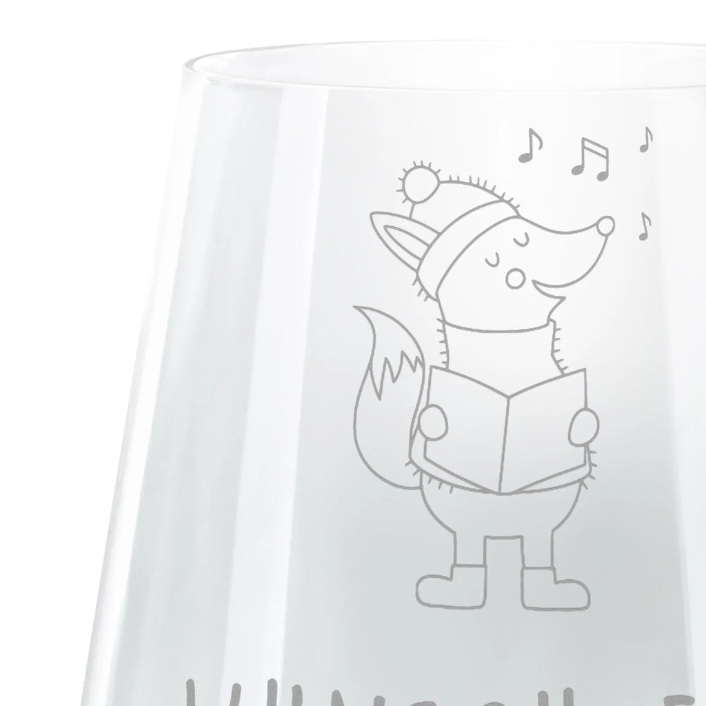 Personalized Engraved Lantern Fox Singer Winter, Christmas, Christmas time, snow