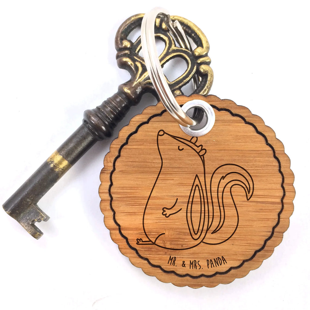Wavy key ring skunk Sit Schlüsselband, Anhänger, Schlüsselanhänger, Taschenanhänger, Glücksbringer, Stinktier, Skunk, Wildtier, Stinki, Raubtier, Stinker, Besserwisser, Spruch, Büro, Recht